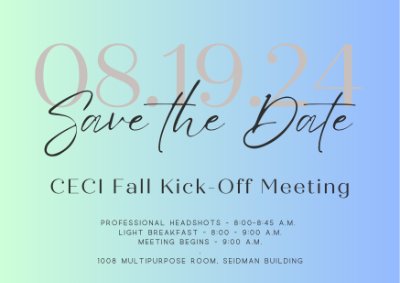 CECI Fall Kick-Off Meeting